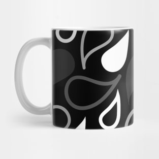 Black and white paisley pattern Mug